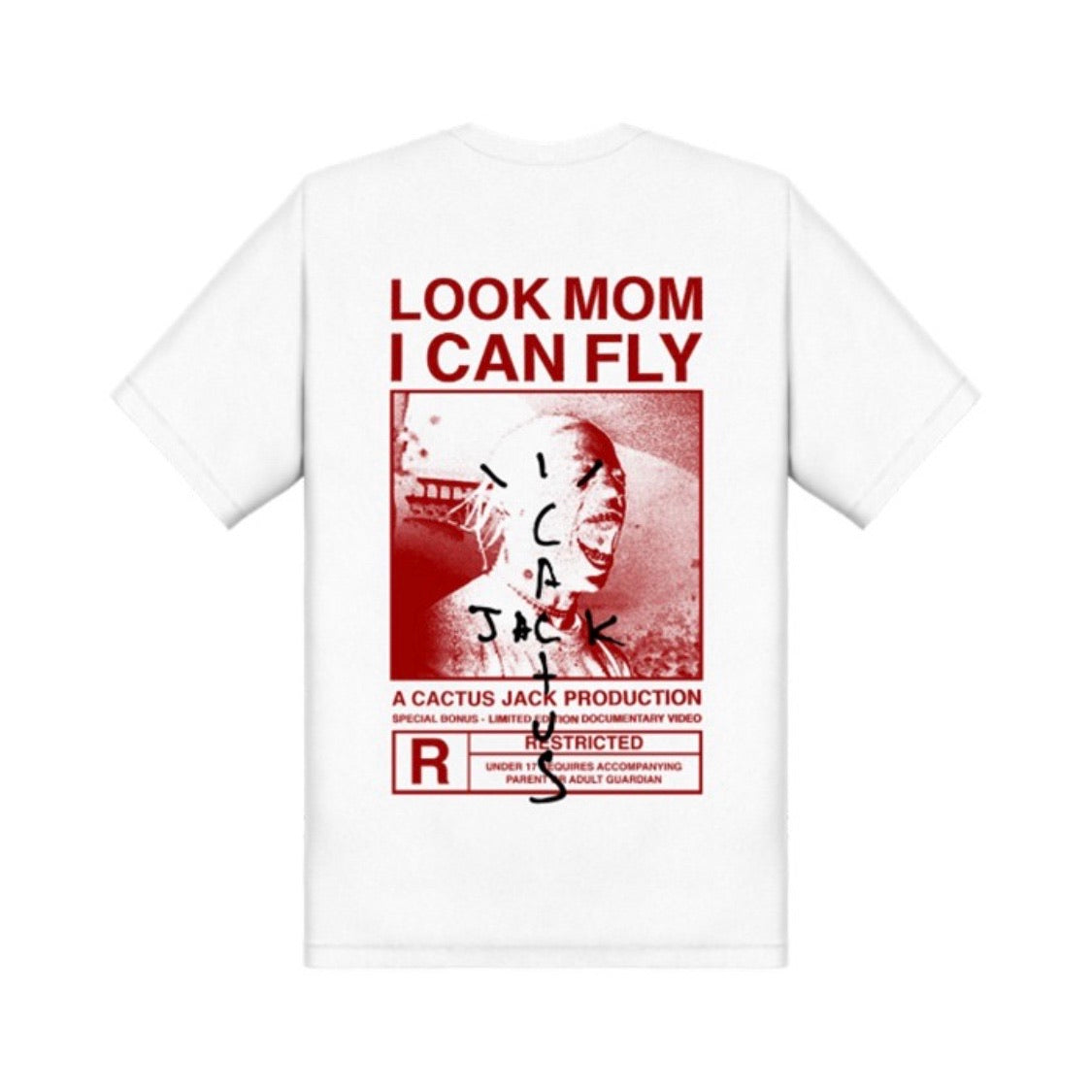 Travis Scott Tee - Look Mom I Can Fly II White – Cop Garden Online 