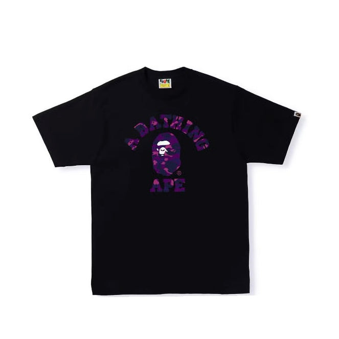 BAPE Color Camo College Tee - Black Purple