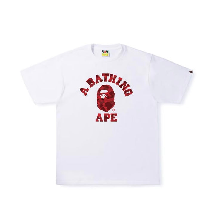 BAPE Color Camo College Tee - White/Red