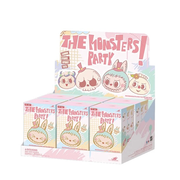 Pop Mart Labubu The Monsters Party Series Reversible Plush Doll Sealed Case (6 Blind Box)