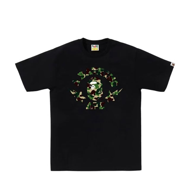 BAPE ABC Camo Sta College Tee - Black/Green