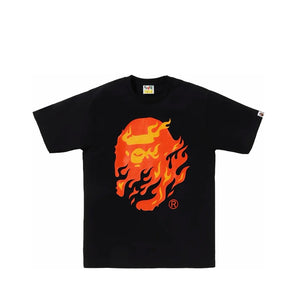 BAPE Flame Ape Head Tee - Black/RED