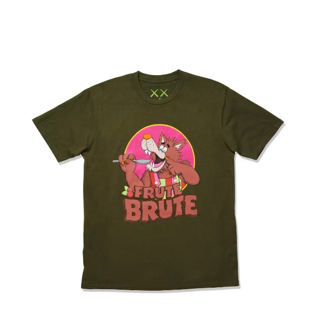 KAWS x Monsters Frute Brute T-shirt - Olive