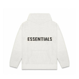 Fear of God Essentials Knit Hoodie (FW20) - Oatmeal/Oatmeal Heather/Light Heather Oatmeal