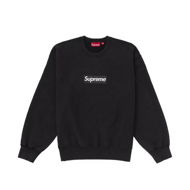 Supreme Washed Box Logo Crewneck - Black