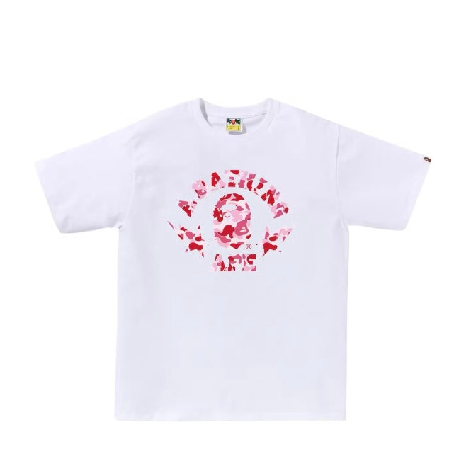 BAPE ABC Camo Sta College Tee - White/Pink